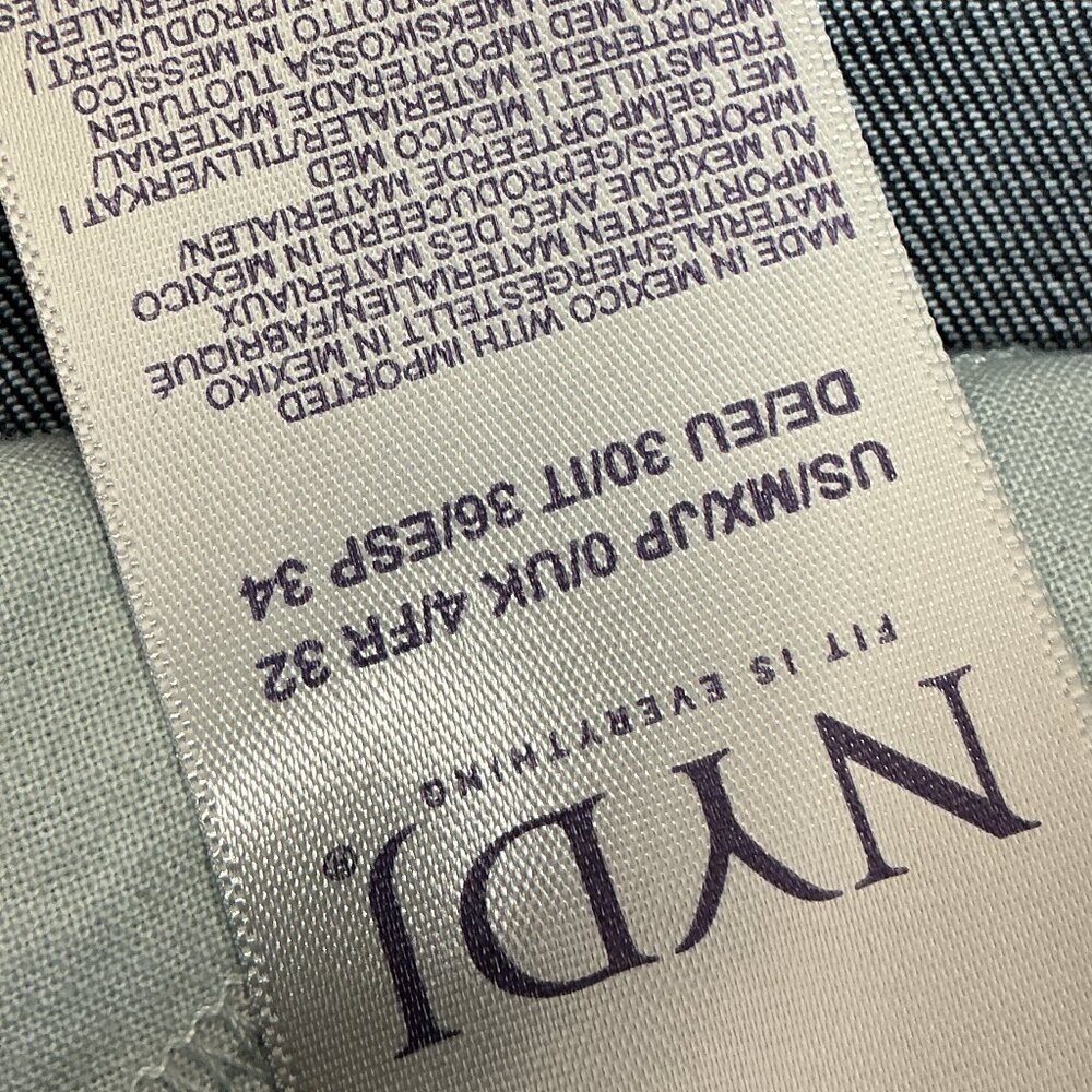 SZ. 0 JEANS NYDJ-NWT Pull-On Straight-Leg with Side Slits- Rinse $89 a374973 - Picture 4 of 9